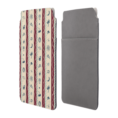 Summer Snacks Burgundy Laptop & iPad Sleeve Laptop & Tablet Sleeve Small by Charlie Taylor - The Dairy