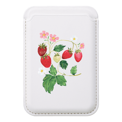 Strawberry Patch MagSafe Wallet MagSafe Wallet White by Ellie Mae - The Dairy