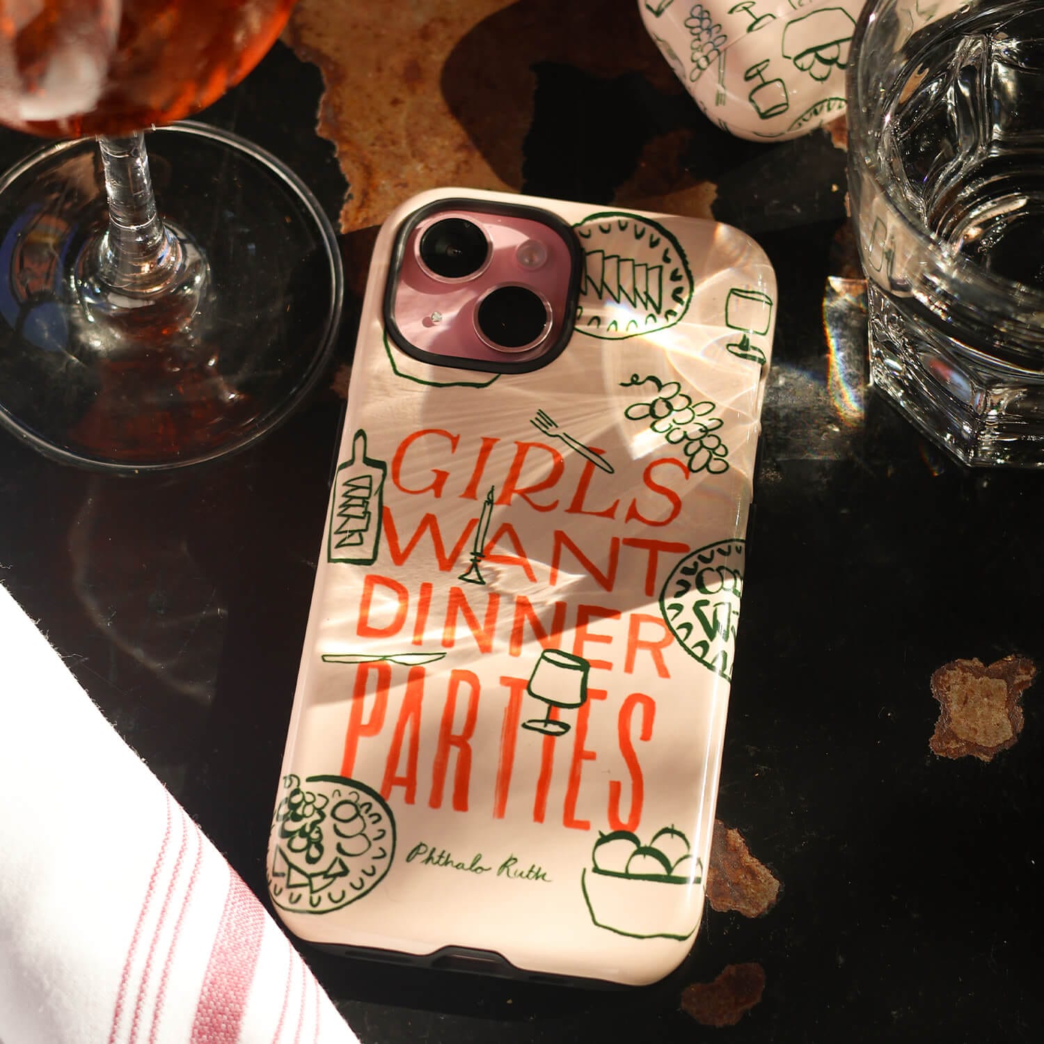 Dinner Parties Printed Phone Cases by Phthalo Ruth - The Dairy