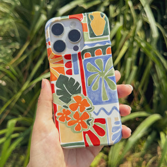 Tropicana Tile Printed Phone Cases iPhone 16 / Armoured by Charlie Taylor - The Dairy