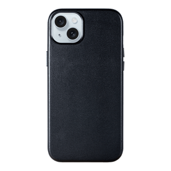 iPhone Vegan Leather Case Black Leather Phone Case iPhone 15 Plus by The Dairy - The Dairy