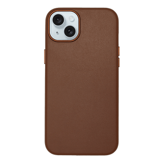 iPhone Vegan Leather Case Brown Leather Phone Case iPhone 15 Plus by The Dairy - The Dairy
