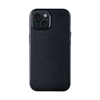 iPhone Vegan Leather Case Black Leather Phone Case iPhone 15 by The Dairy - The Dairy