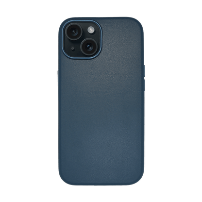 iPhone Vegan Leather Case Navy Leather Phone Case iPhone 15 by The Dairy - The Dairy
