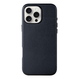 iPhone Vegan Leather Case Black Leather Phone Case iPhone 16 Pro Max by The Dairy - The Dairy