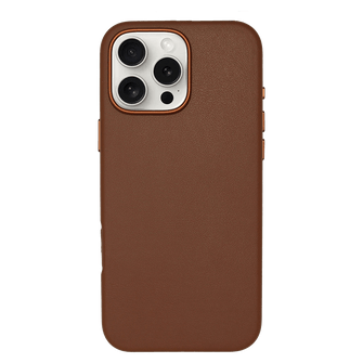 iPhone Vegan Leather Case Brown Leather Phone Case iPhone 16 Pro Max by The Dairy - The Dairy