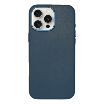 iPhone Vegan Leather Case Navy Leather Phone Case iPhone 16 Pro Max by The Dairy - The Dairy