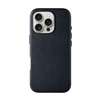 iPhone Vegan Leather Case Black Leather Phone Case iPhone 16 Pro by The Dairy - The Dairy
