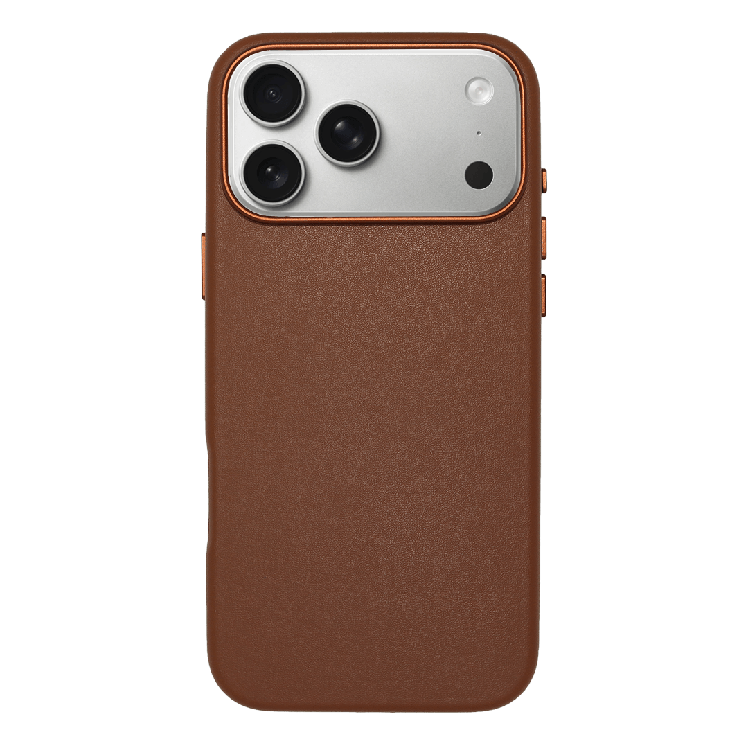 iPhone Vegan Leather Case Brown Leather Phone Case iPhone 17 Pro Max by The Dairy - The Dairy