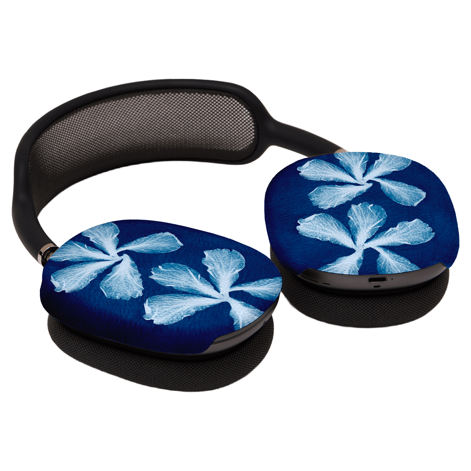 Hibiscus Cyanotype AirPods Max Case AirPods Max Case by Sally Hungerford - The Dairy
