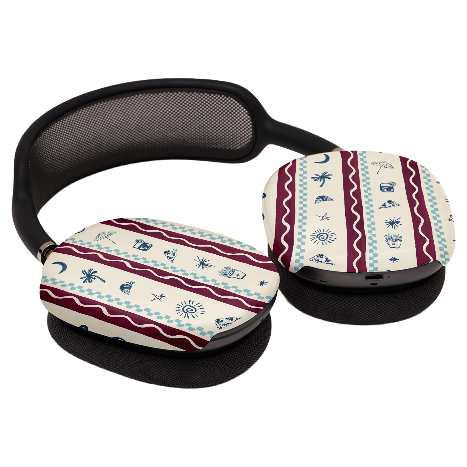 Summer Snacks Burgundy AirPods Max Case AirPods Max Case by Charlie Taylor - The Dairy