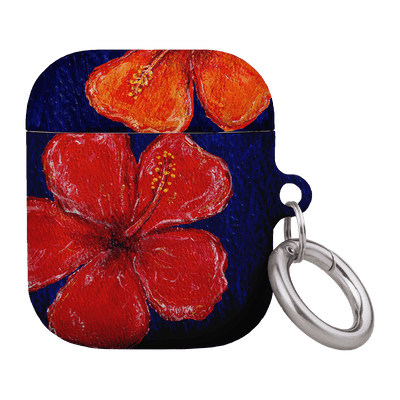 Hibiscus Flower Deep Blue AirPods Case AirPods Case by BG. Studio - The Dairy