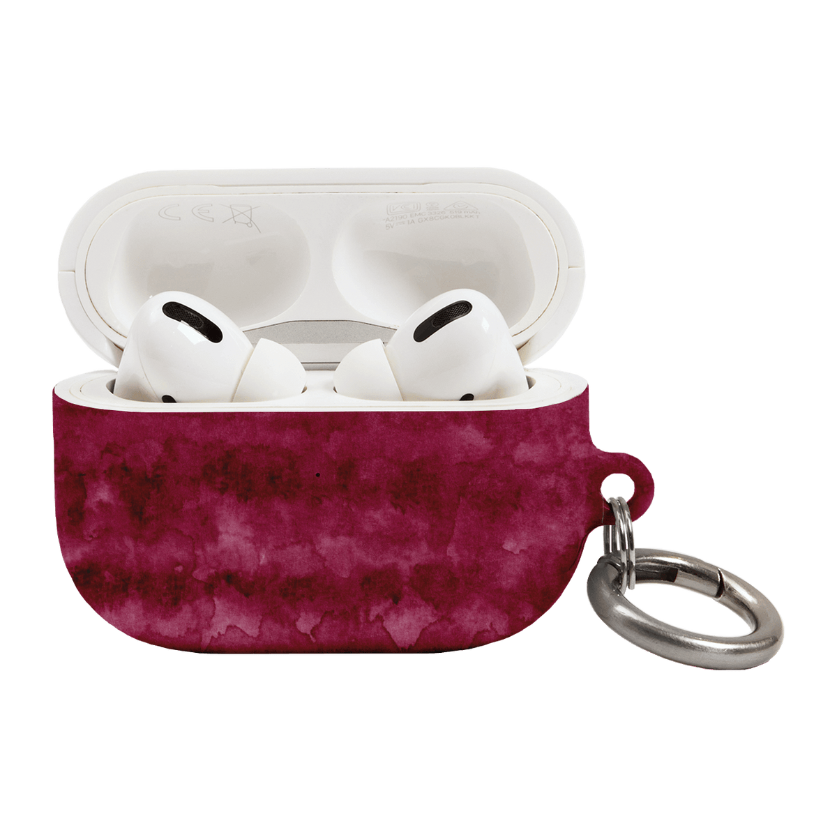 Watercolour Stripes Burgundy AirPods Pro Case AirPods Pro Case by The Dairy - The Dairy