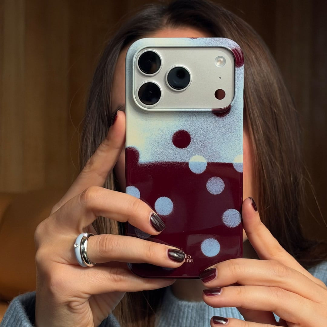 Plum Polka Dot Printed Phone Cases by Jasmine Dowling - The Dairy