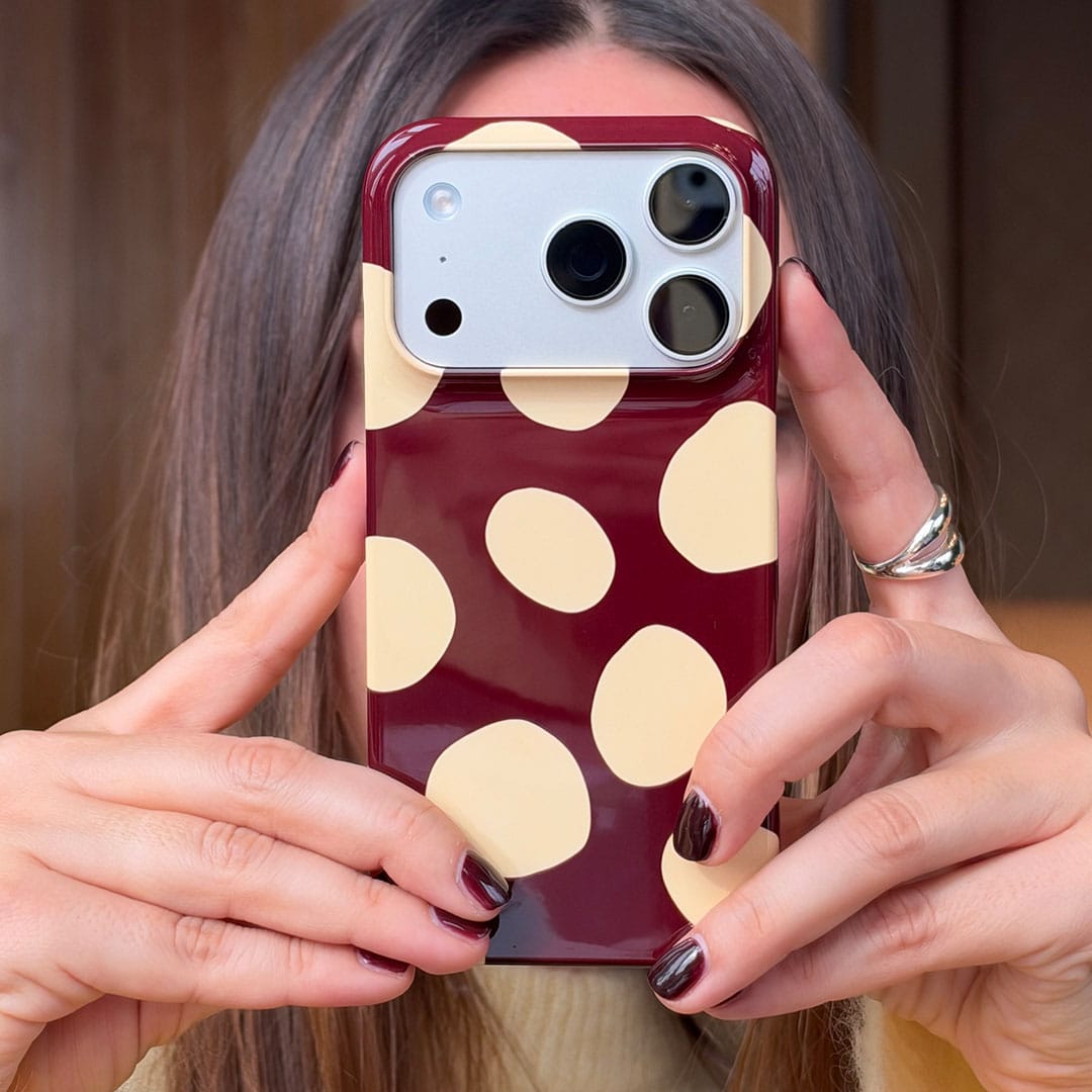 Pebbles Burgundy Butter Printed Phone Cases by Veronica Tucker - The Dairy