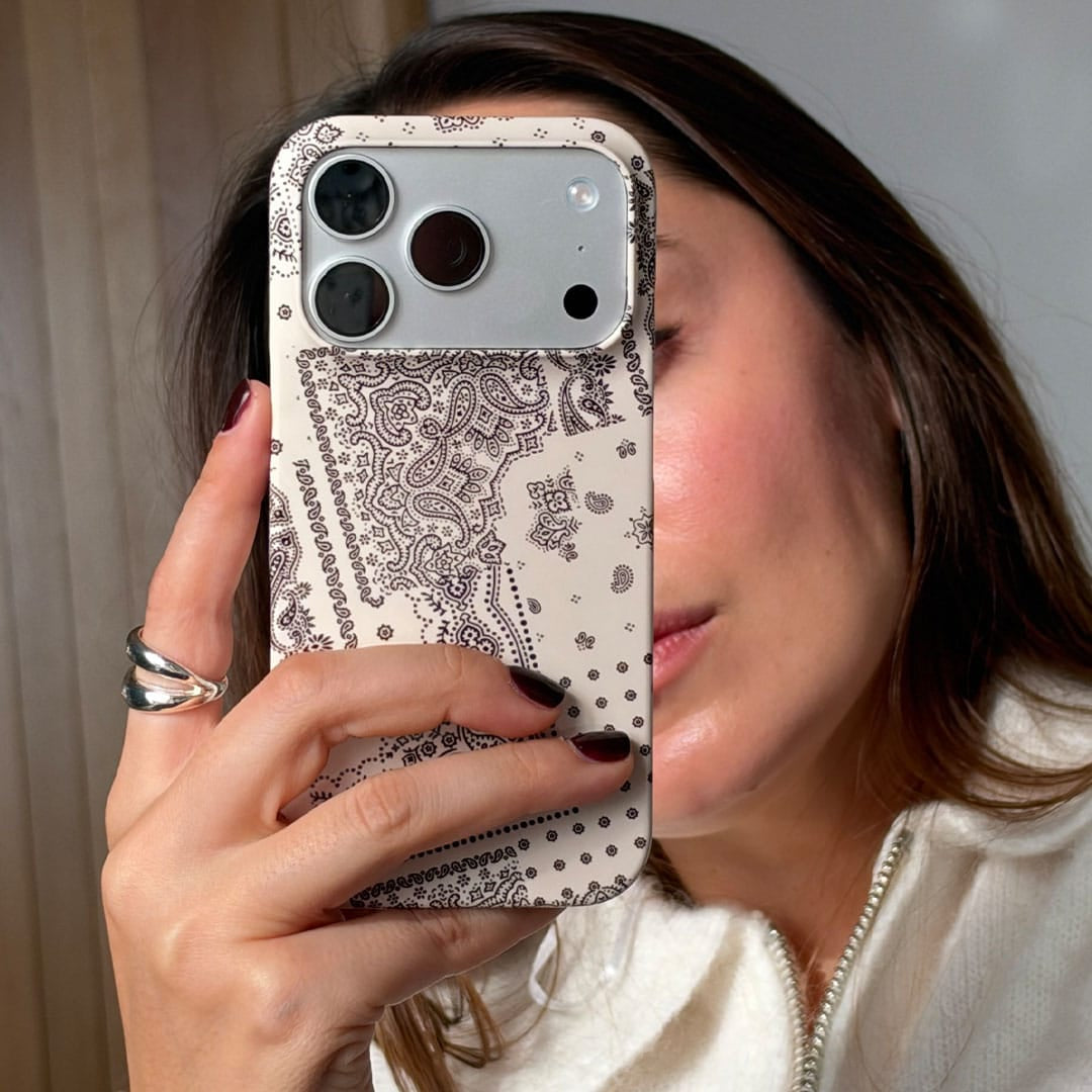 Paisley Ecru Printed Phone Cases by The Dairy - The Dairy