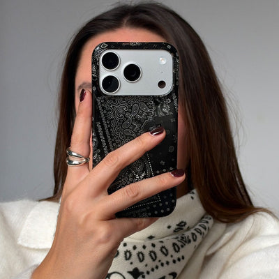 Paisley Noir Printed Phone Cases iPhone 18 Pro / Armoured by The Dairy - The Dairy