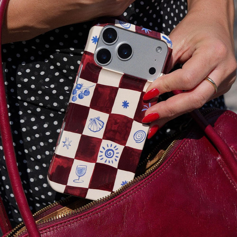 Afternoon Mezze Maroon Printed Phone Cases by Charlie Taylor - The Dairy