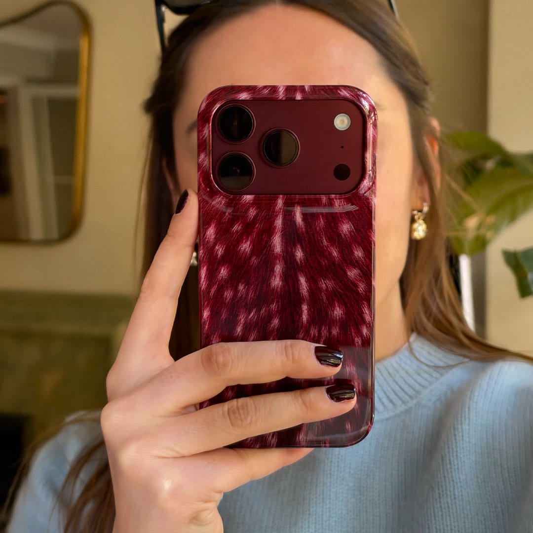Fawn Burgundy Printed Phone Cases by The Dairy - The Dairy