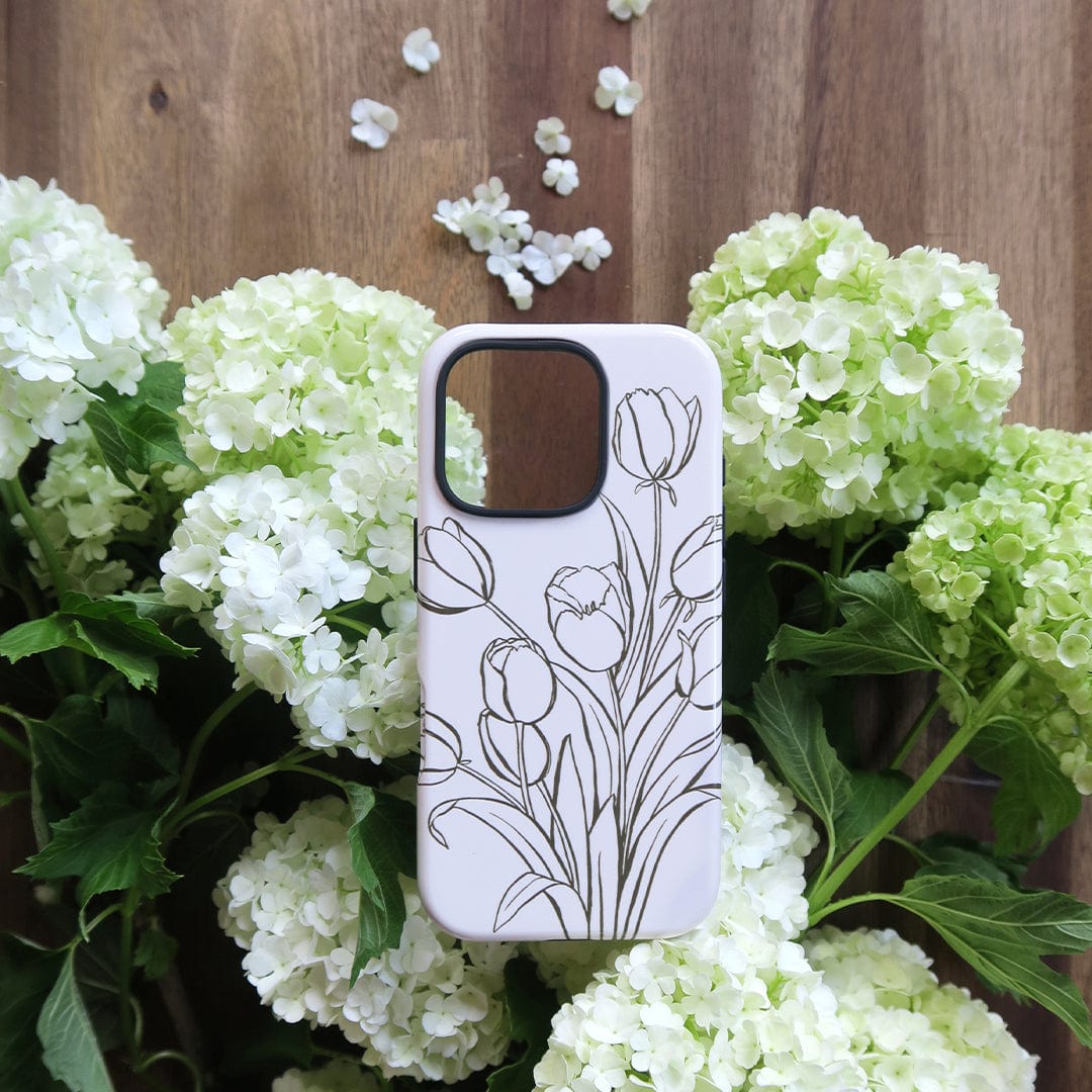 Inked Tulips Printed Phone Cases by Typoflora - The Dairy