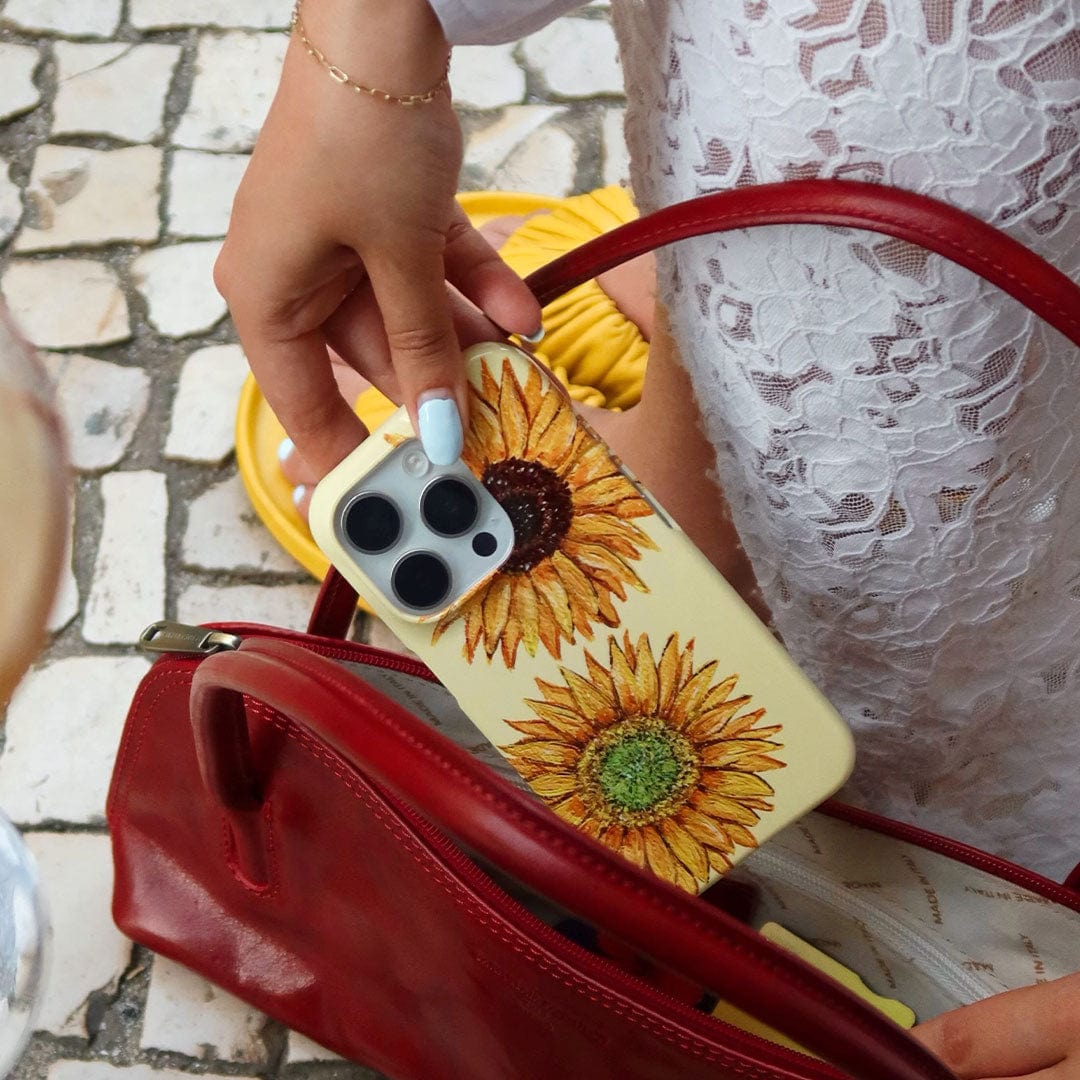 Sunflower Yellow Printed Phone Cases by BG. Studio - The Dairy