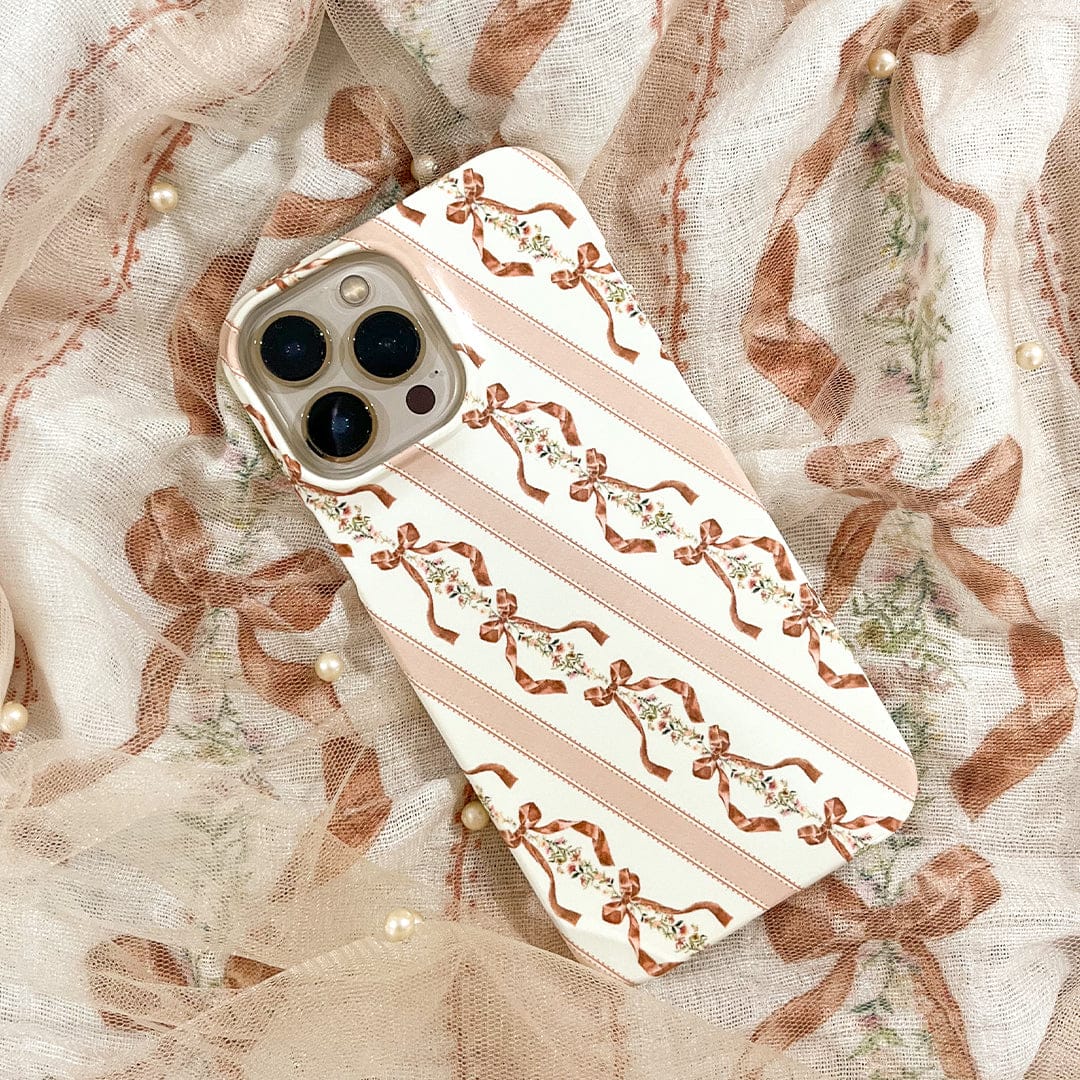 Bow Stripe Printed Phone Cases by Veronica Tucker - The Dairy