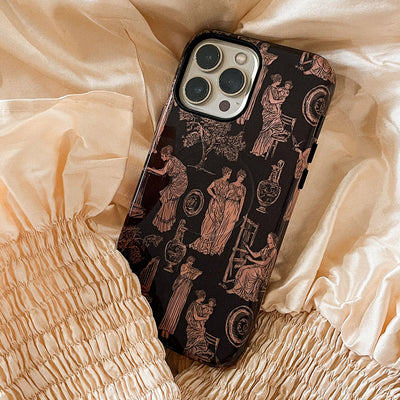 Symposium Burnt Umber Printed Phone Cases iPhone 18 Pro / Armoured MagSafe by Veronica Tucker - The Dairy