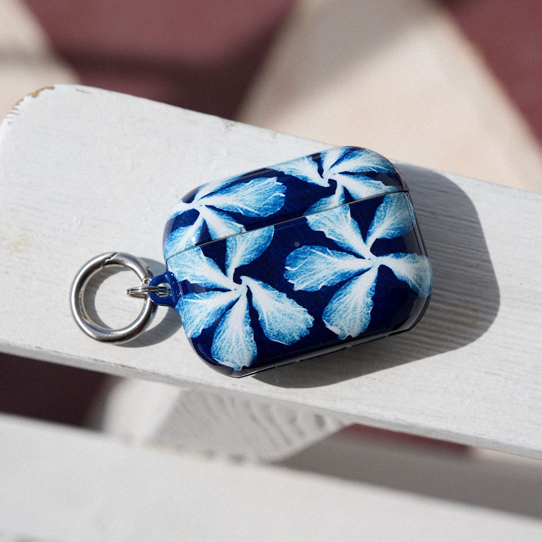 Hibiscus Cyanotype AirPods Pro Case AirPods Pro Case by Sally Hungerford - The Dairy
