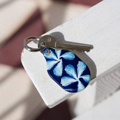 Hibiscus Cyanotype AirTag Case AirTag Case by Sally Hungerford - The Dairy