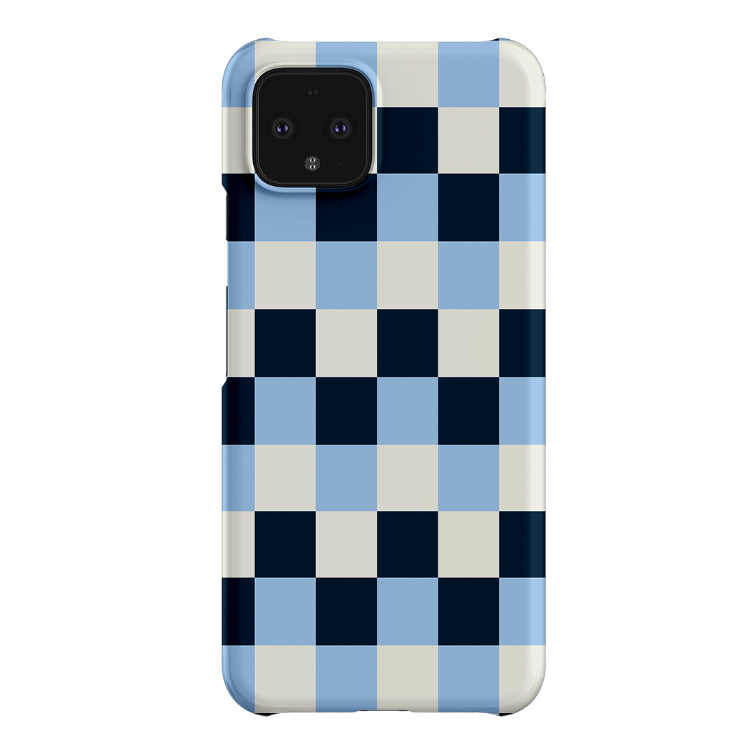 Checks in Blue Matte Case Matte Phone Cases Google Pixel 4 / Snap by The Dairy - The Dairy