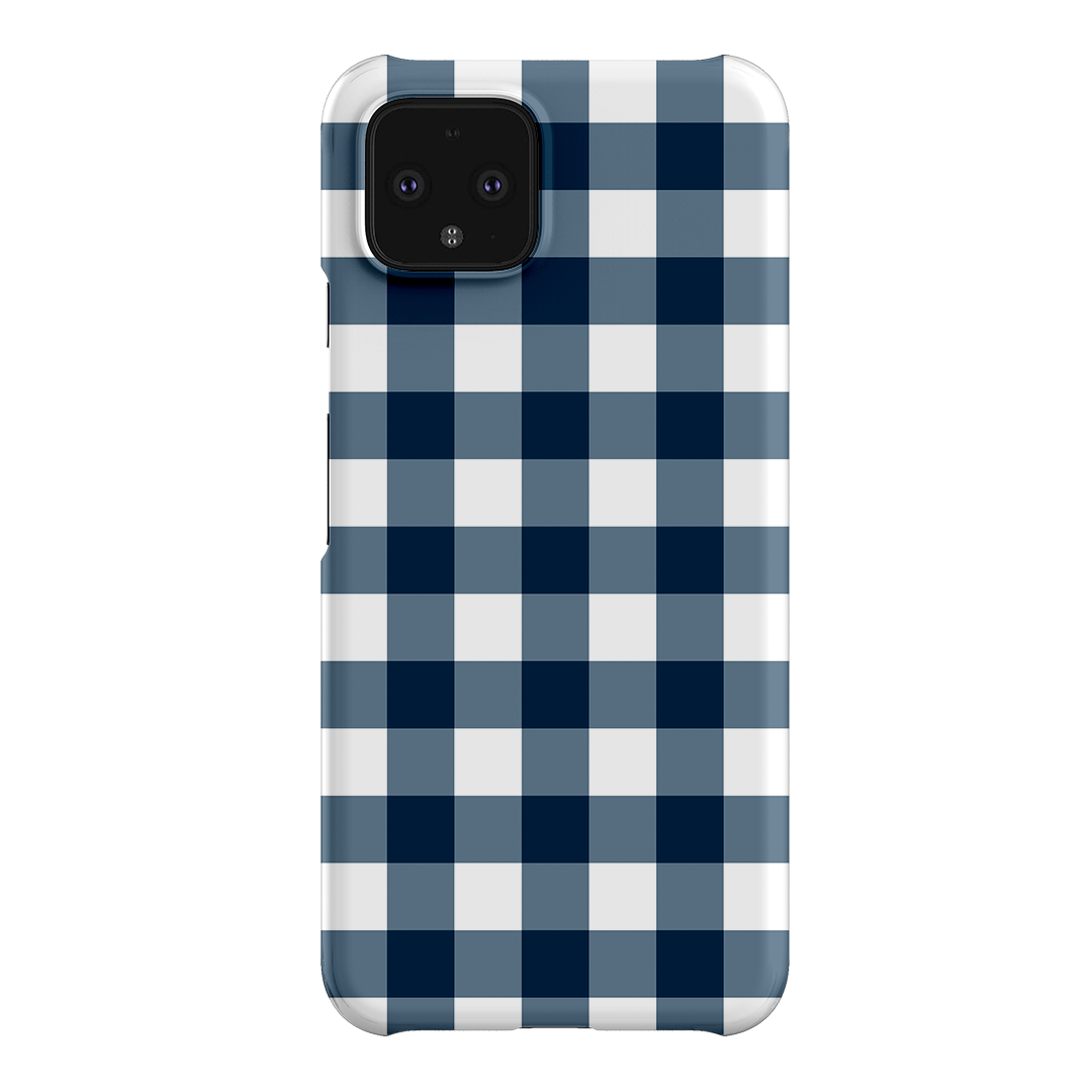 Gingham in Indigo Matte Case Matte Phone Cases Google Pixel 4 / Snap by The Dairy - The Dairy