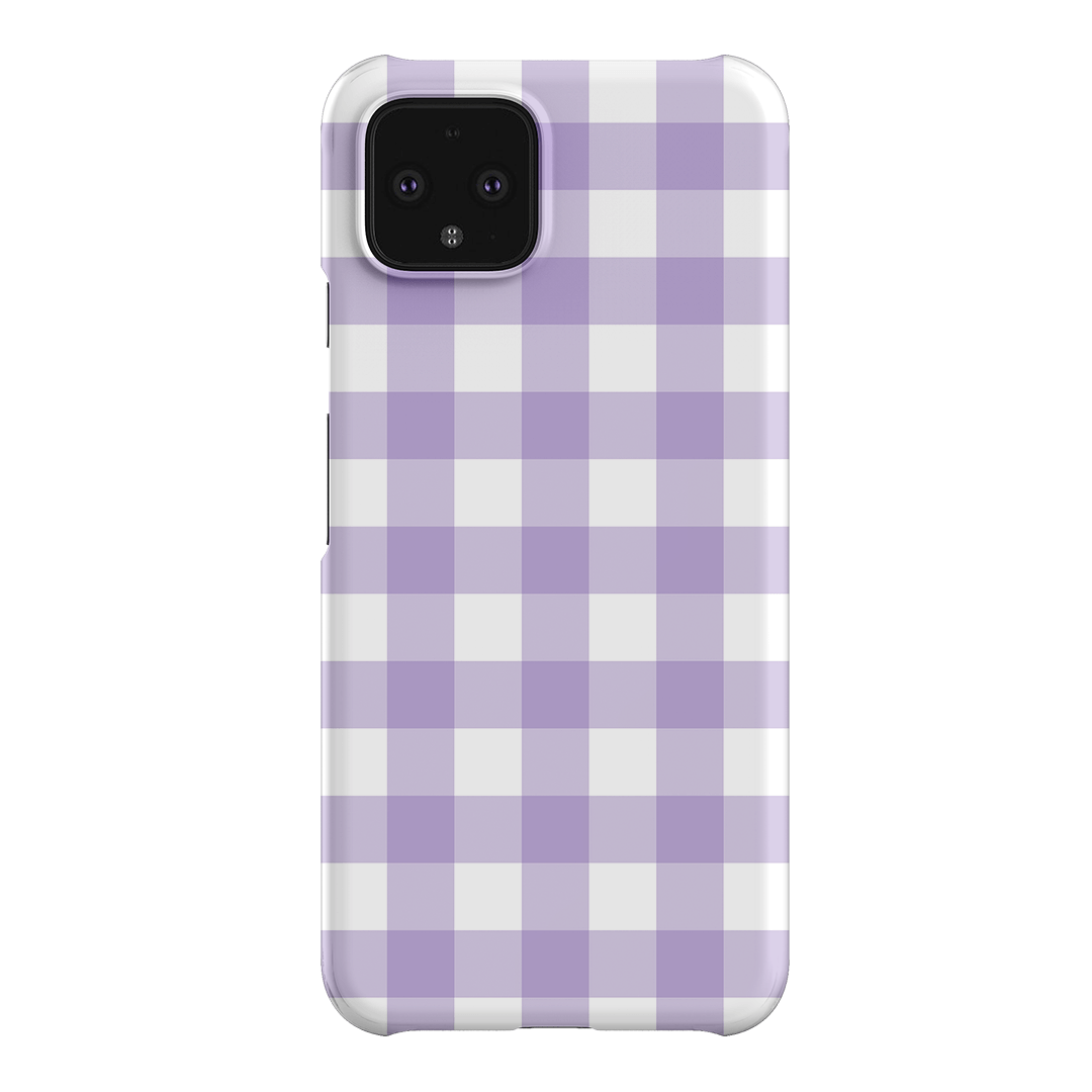 Gingham in Lilac Matte Case Matte Phone Cases Google Pixel 4 / Snap by The Dairy - The Dairy