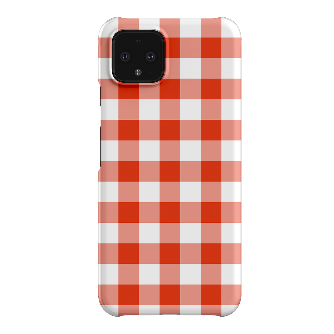 Gingham in Scarlet Matte Case Matte Phone Cases Google Pixel 4 / Snap by The Dairy - The Dairy