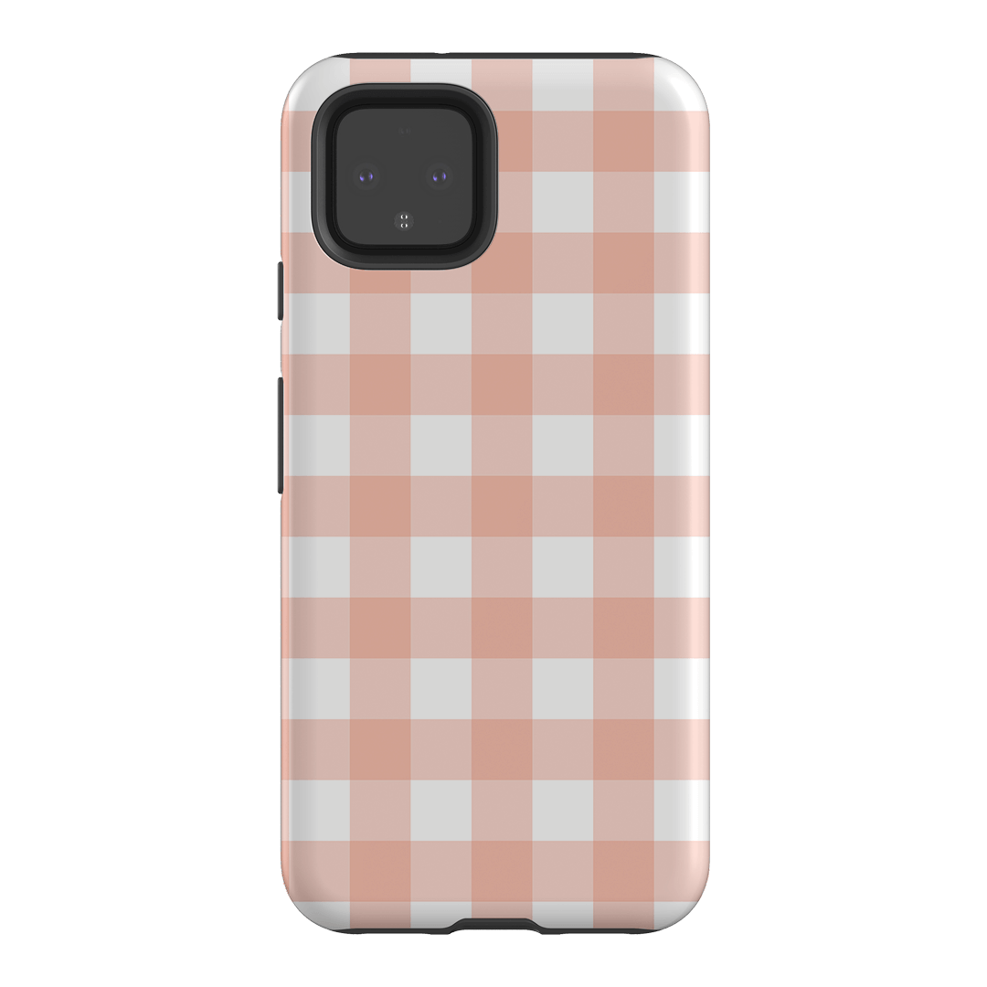 Gingham in Blush Matte Case Matte Phone Cases Google Pixel 4 / Armoured by The Dairy - The Dairy