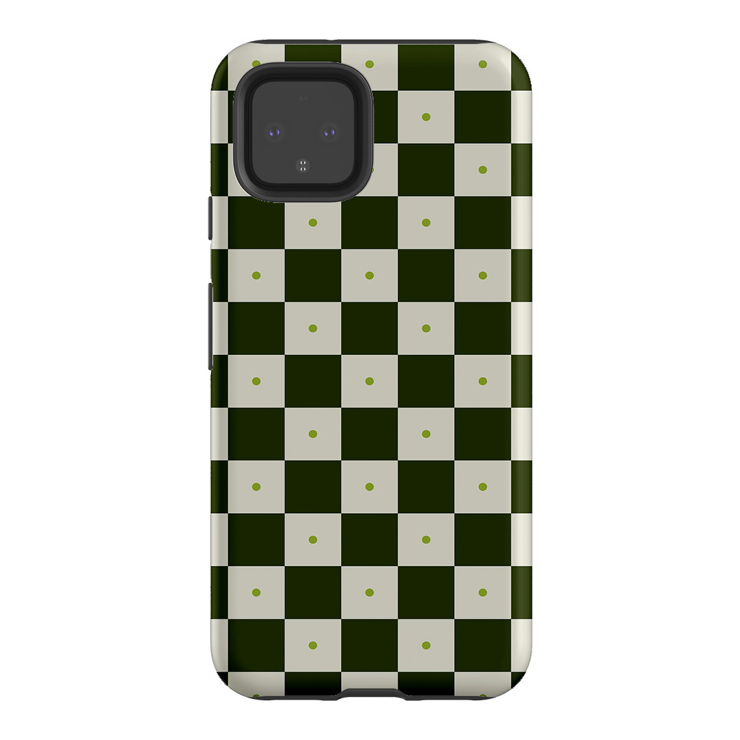 Checkers Green Matte Case Matte Phone Cases Google Pixel 4 / Armoured by The Dairy - The Dairy