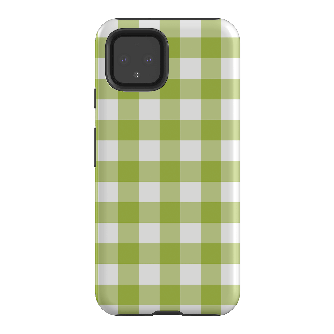 Gingham in Citrus Matte Case Matte Phone Cases Google Pixel 4 / Armoured by The Dairy - The Dairy