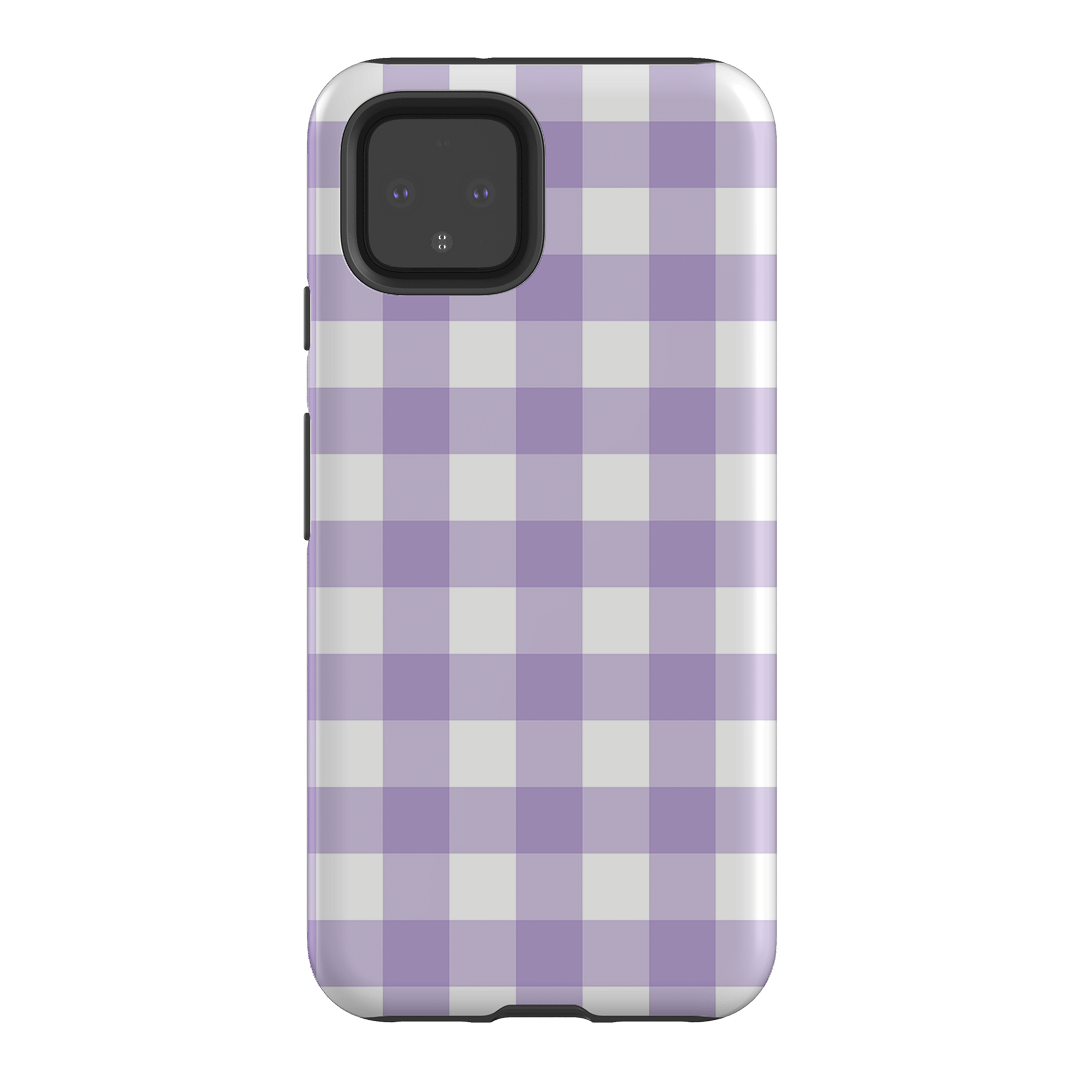 Gingham in Lilac Matte Case Matte Phone Cases Google Pixel 4 / Armoured by The Dairy - The Dairy