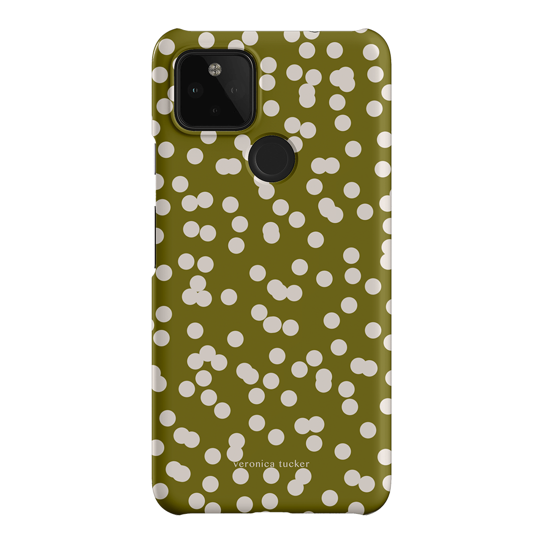Mini Confetti Chartreuse Printed Phone Cases Google Pixel 4A 5G / Snap by Veronica Tucker - The Dairy