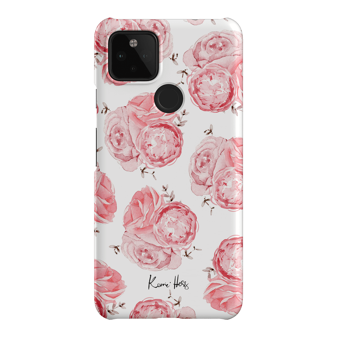 Peony Rose Printed Phone Cases Google Pixel 4A 5G / Snap by Kerrie Hess - The Dairy