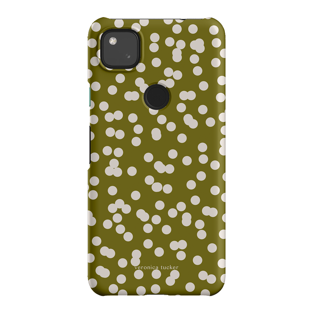 Mini Confetti Chartreuse Printed Phone Cases Google Pixel 4A 4G / Snap by Veronica Tucker - The Dairy