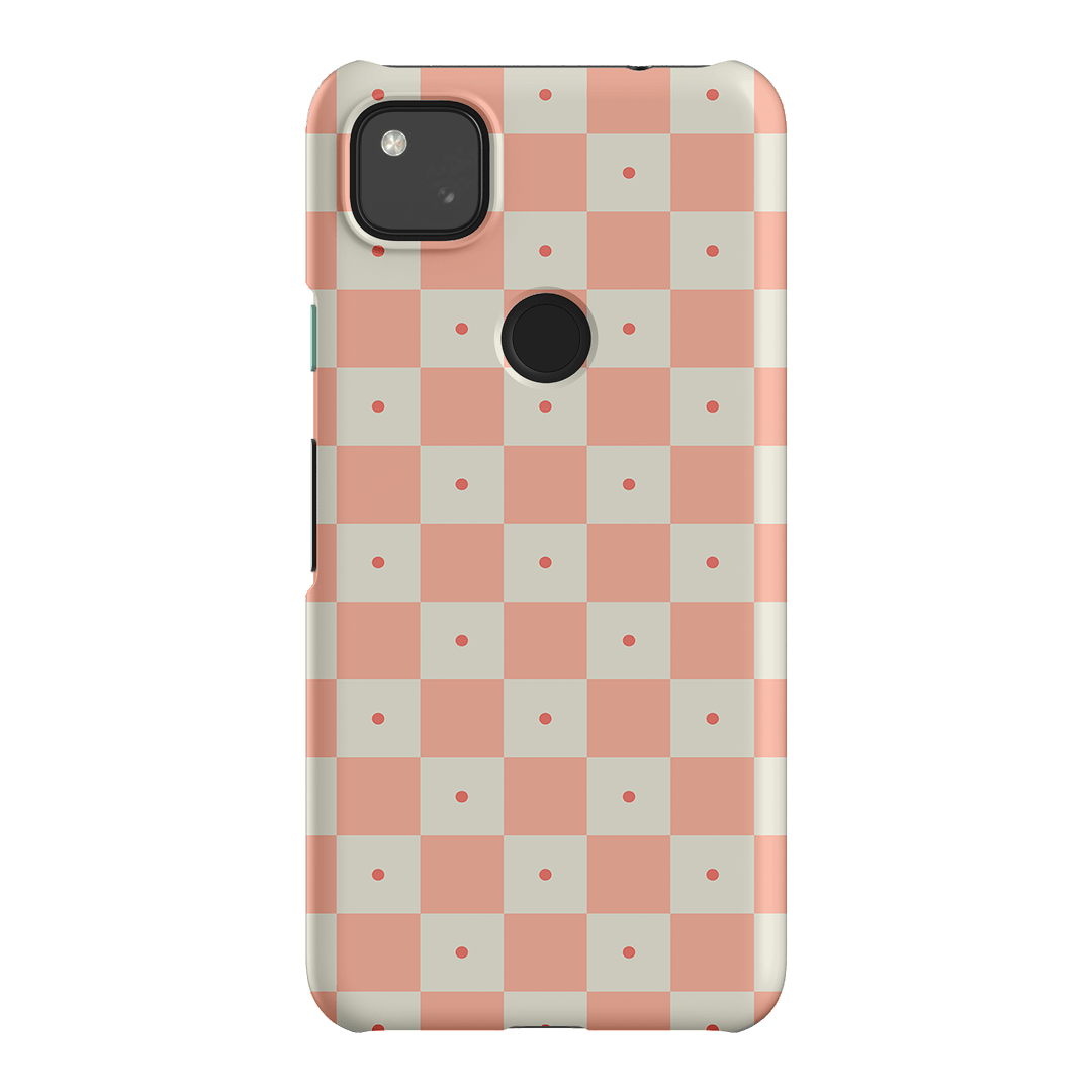 Checkers Blush Matte Case Matte Phone Cases Google Pixel 4A 4G / Snap by The Dairy - The Dairy