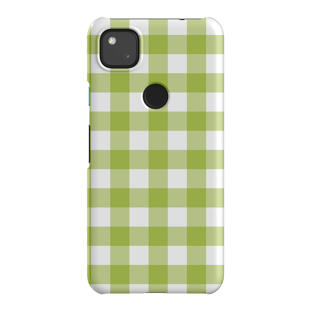 Gingham in Citrus Matte Case Matte Phone Cases Google Pixel 4A 4G / Snap by The Dairy - The Dairy