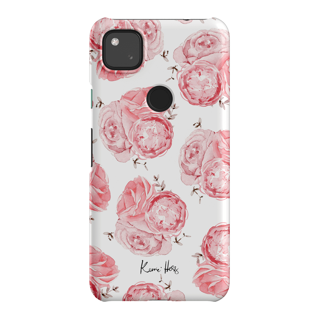Peony Rose Printed Phone Cases Google Pixel 4A 4G / Snap by Kerrie Hess - The Dairy