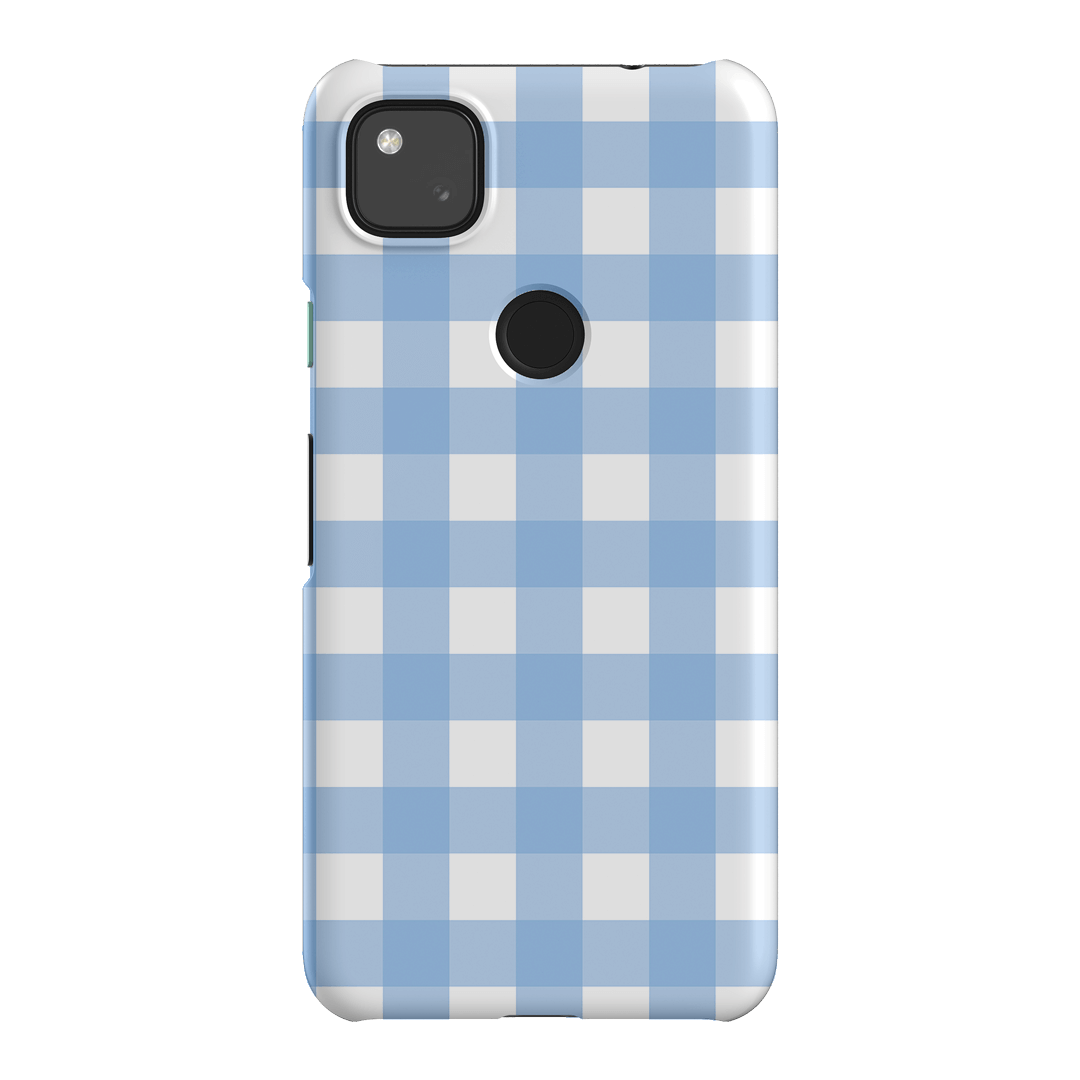 Gingham in Sky Matte Case Matte Phone Cases Google Pixel 4A 4G / Snap by The Dairy - The Dairy