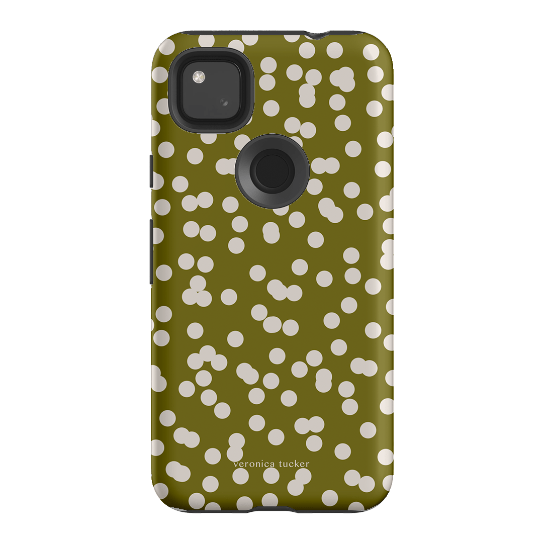 Mini Confetti Chartreuse Printed Phone Cases Google Pixel 4A 4G / Armoured by Veronica Tucker - The Dairy