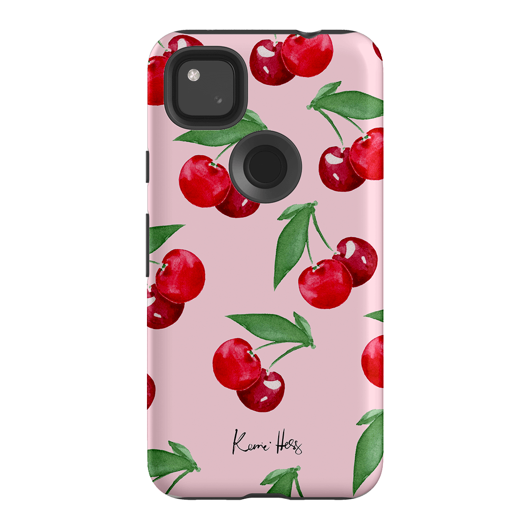 Cherry Rose Printed Phone Cases Google Pixel 4A 4G / Armoured by Kerrie Hess - The Dairy