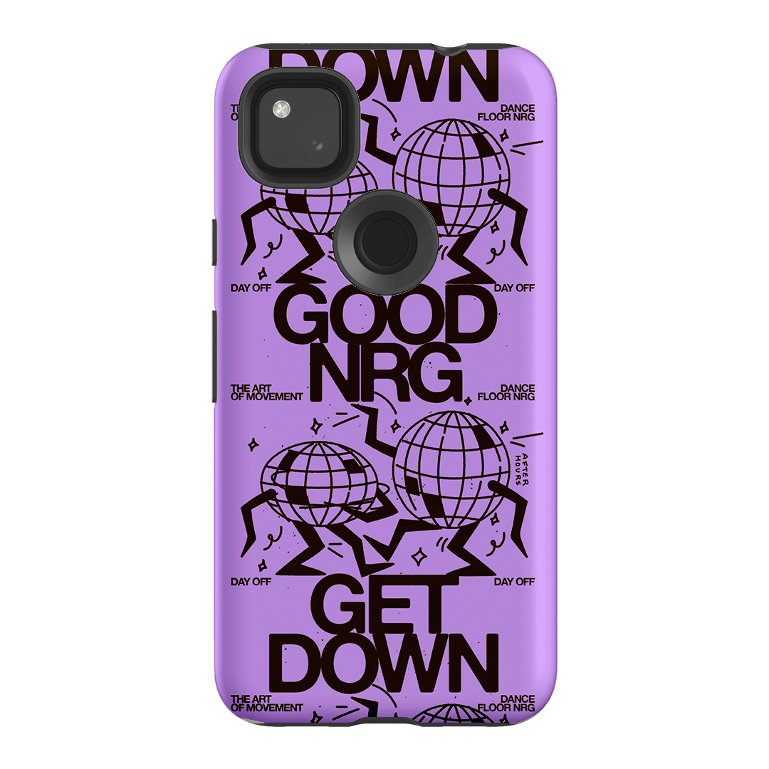 Good Energy in Purple Printed Phone Cases Google Pixel 4A 4G / Armoured by After Hours - The Dairy