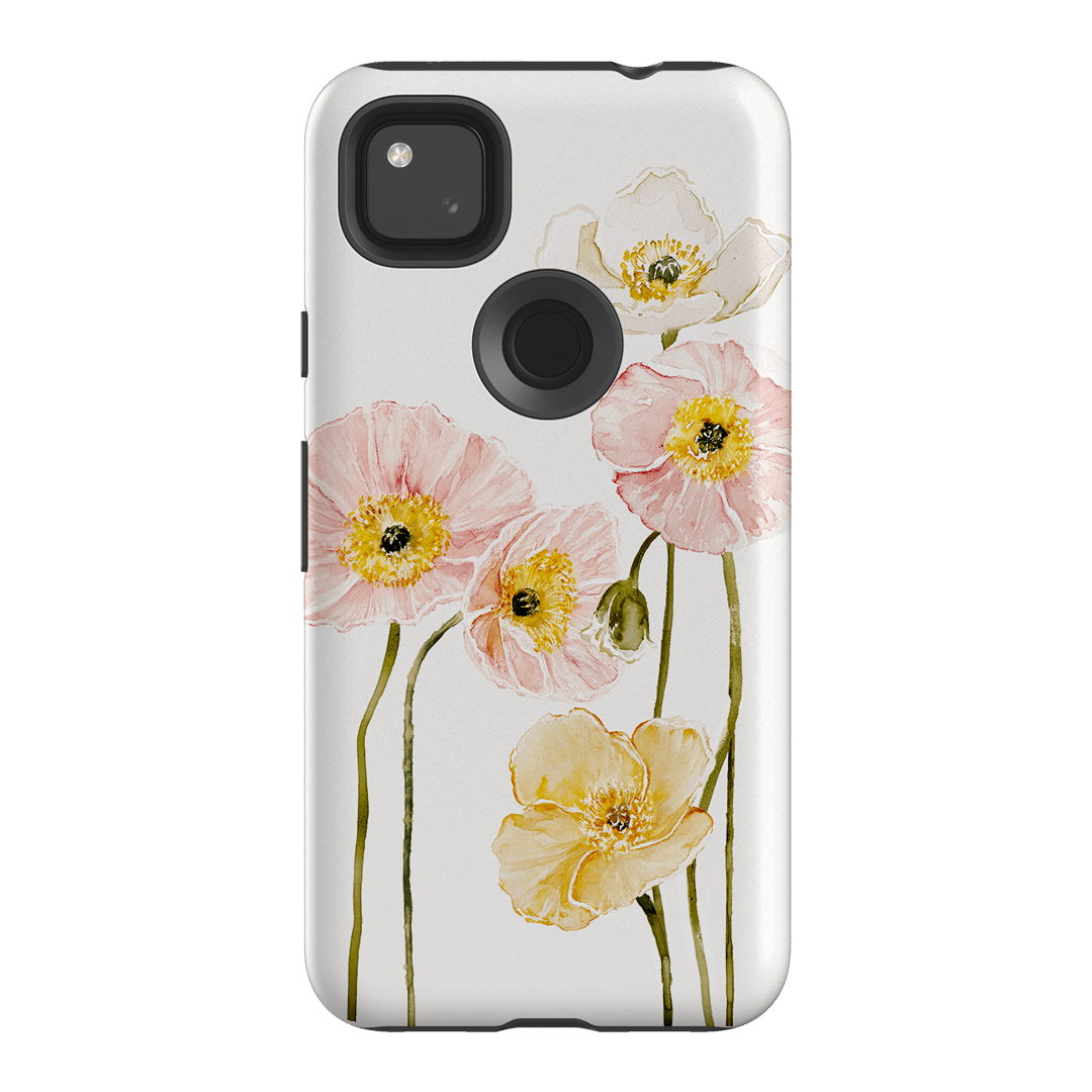 Poppies Printed Phone Cases Google Pixel 4A 4G / Armoured by Brigitte May - The Dairy
