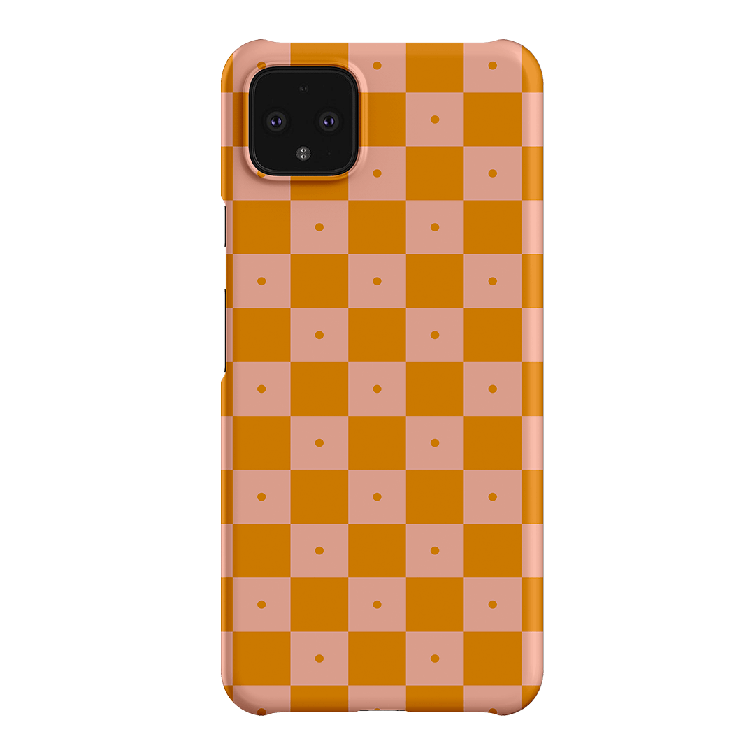 Checkers Orange with Blush Matte Case Matte Phone Cases Google Pixel 4XL / Snap by The Dairy - The Dairy