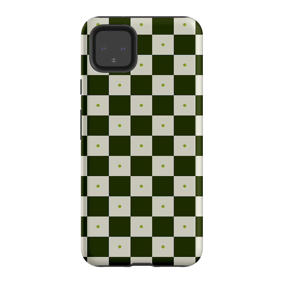 Checkers Green Matte Case Matte Phone Cases Google Pixel 4XL / Armoured by The Dairy - The Dairy